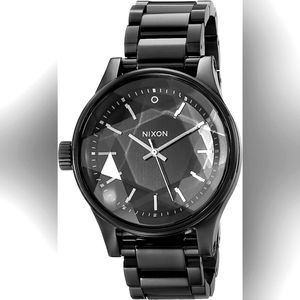 STUNNING Stainless Steel Waterproof NIXON analog watch "A Cut Above" "THE FACET"